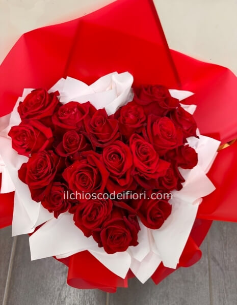 Bouquet rose cuore