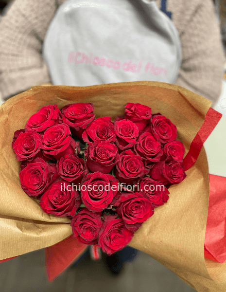 Bouquet rose a cuore